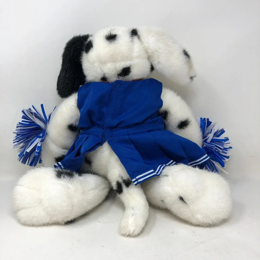 Build A Bear Vintage Dalmatian Dog Plush Cheerleader Uniform White Black Spotted